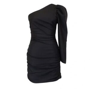 Wilfred Black One-Shoulder Dress